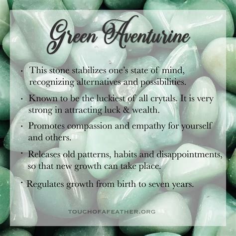 healing powers of green aventurine